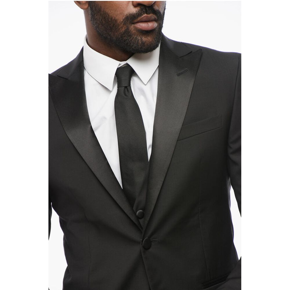 Corneliani Three-Pieces Suite with Satin Peak Lapel