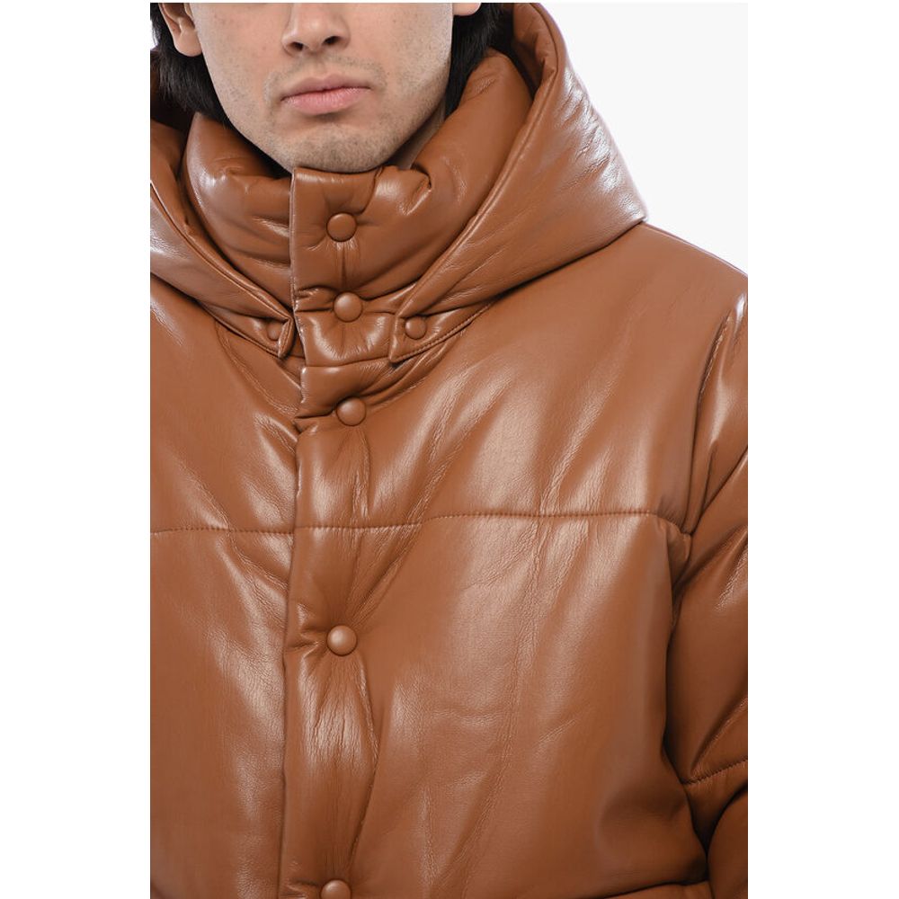 Nanushka Patent Faux Leather Jacket with Snap Buttons