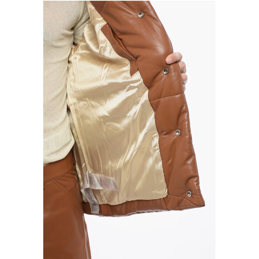 Nanushka Patent Faux Leather Jacket with Snap Buttons