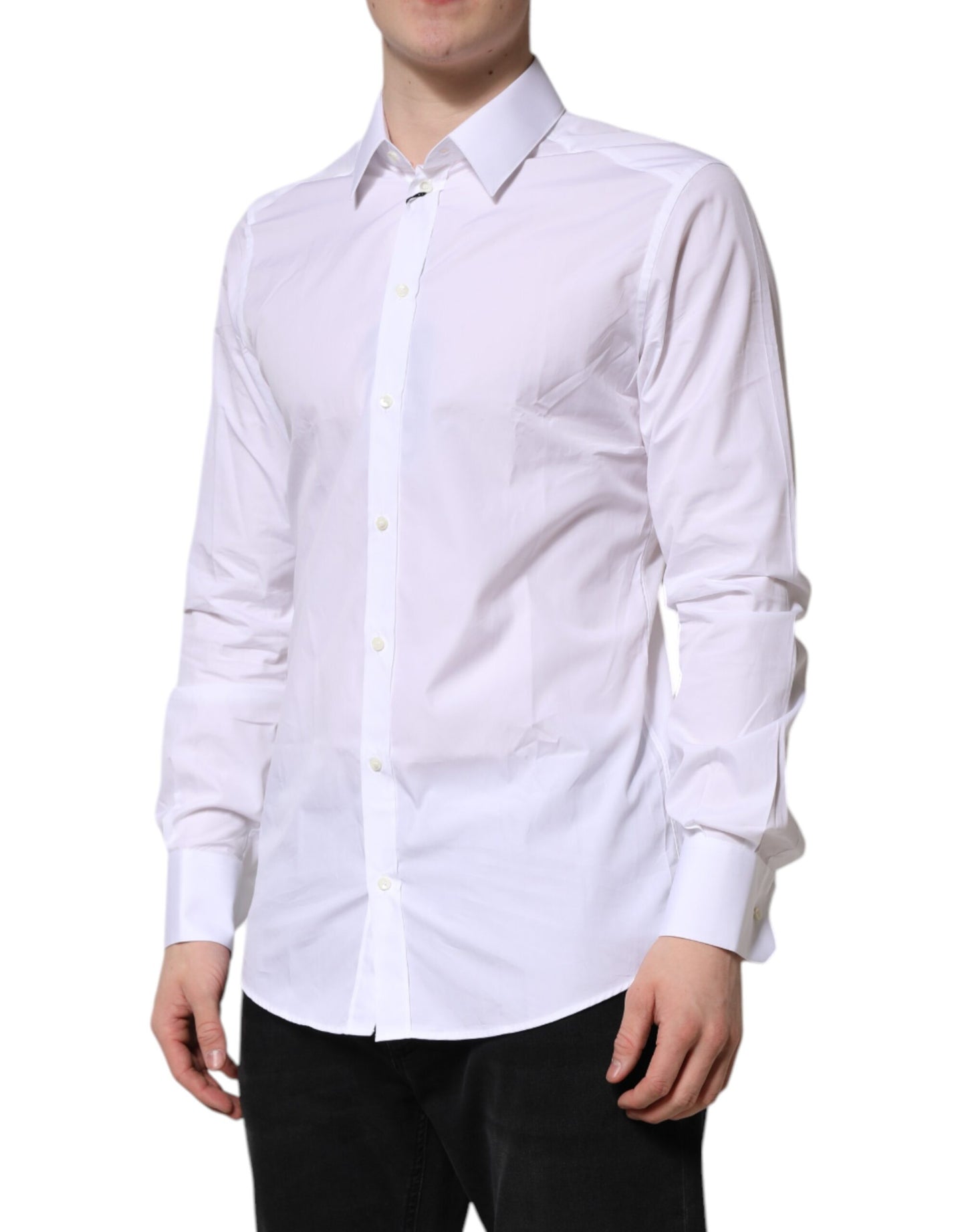 Dolce & Gabbana Camicia formale a maniche lunghe in oro bianco