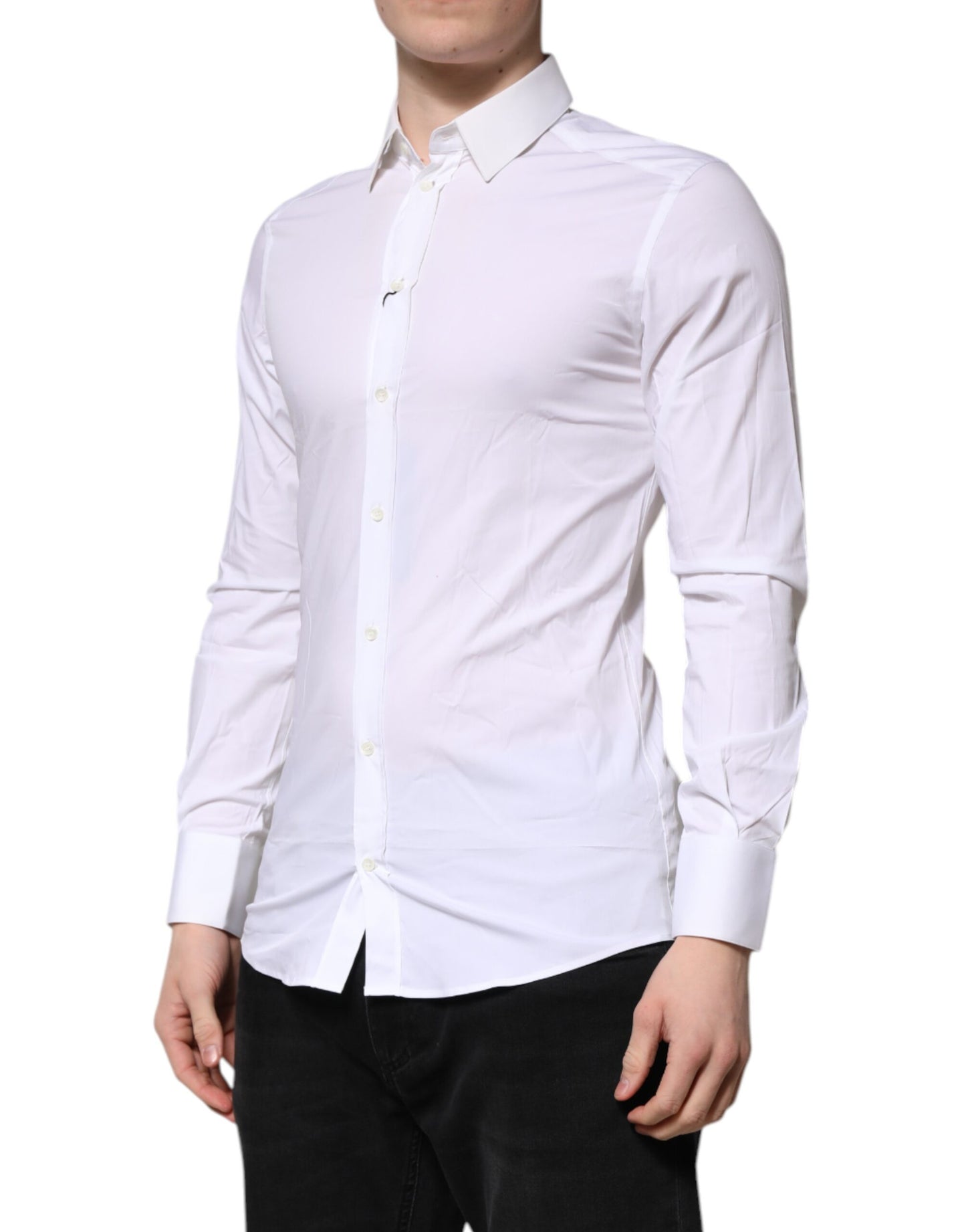 Dolce & Gabbana Camicia formale a maniche lunghe in oro bianco