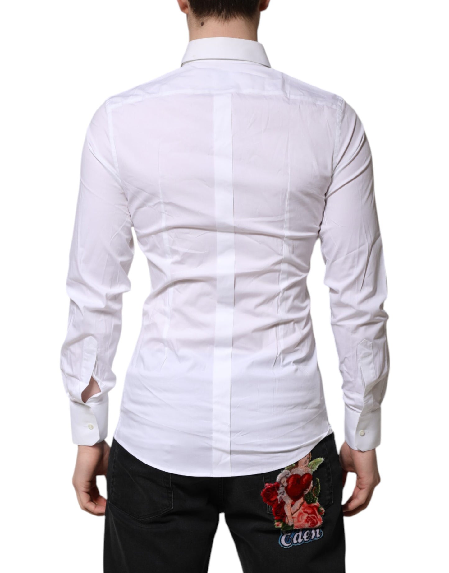 Dolce & Gabbana Camicia formale a maniche lunghe in oro bianco