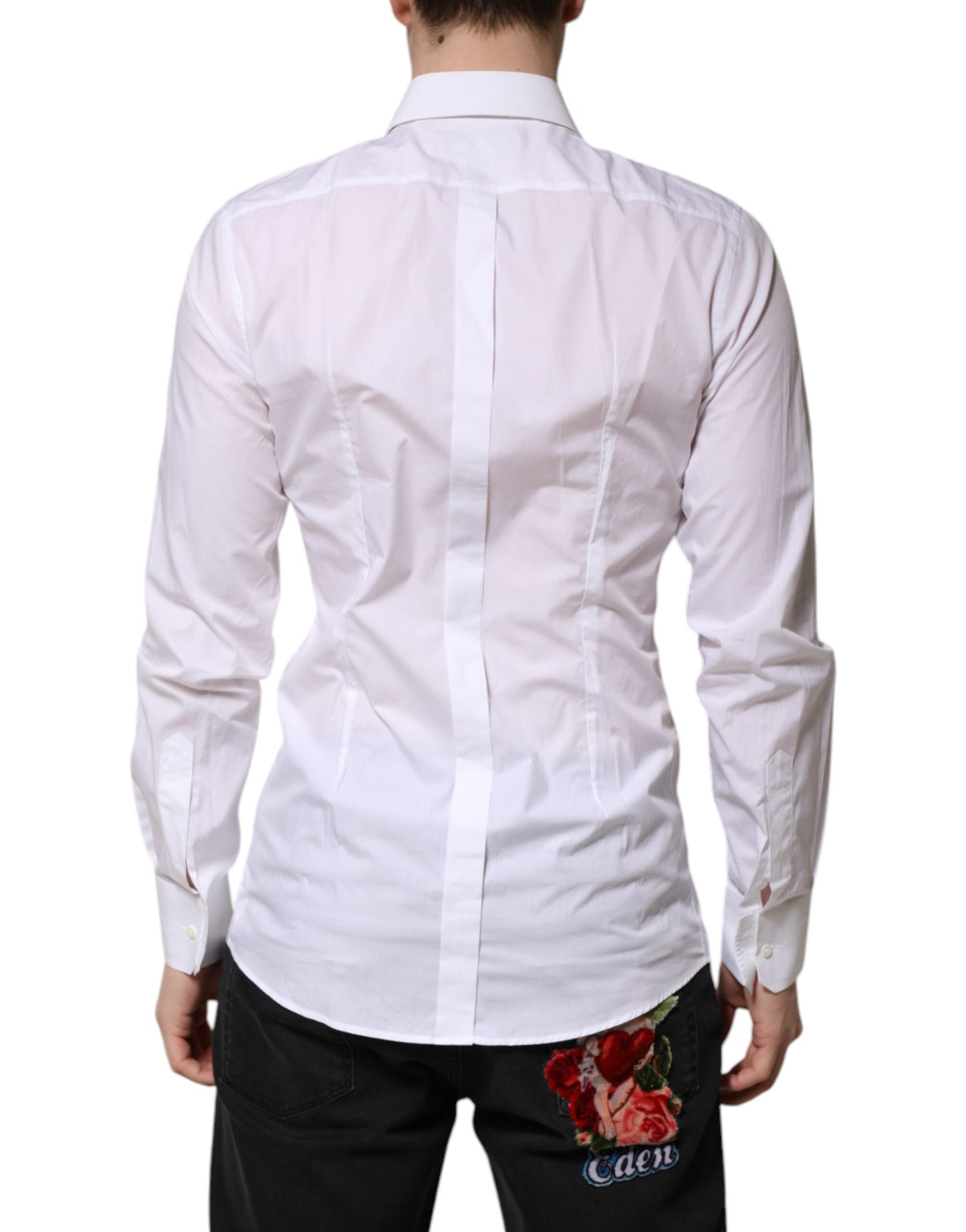 Dolce & Gabbana Camicia formale a maniche lunghe in oro bianco