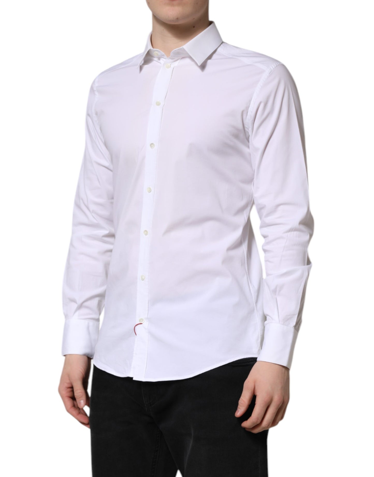 Dolce & Gabbana Camicia formale a maniche lunghe in oro bianco