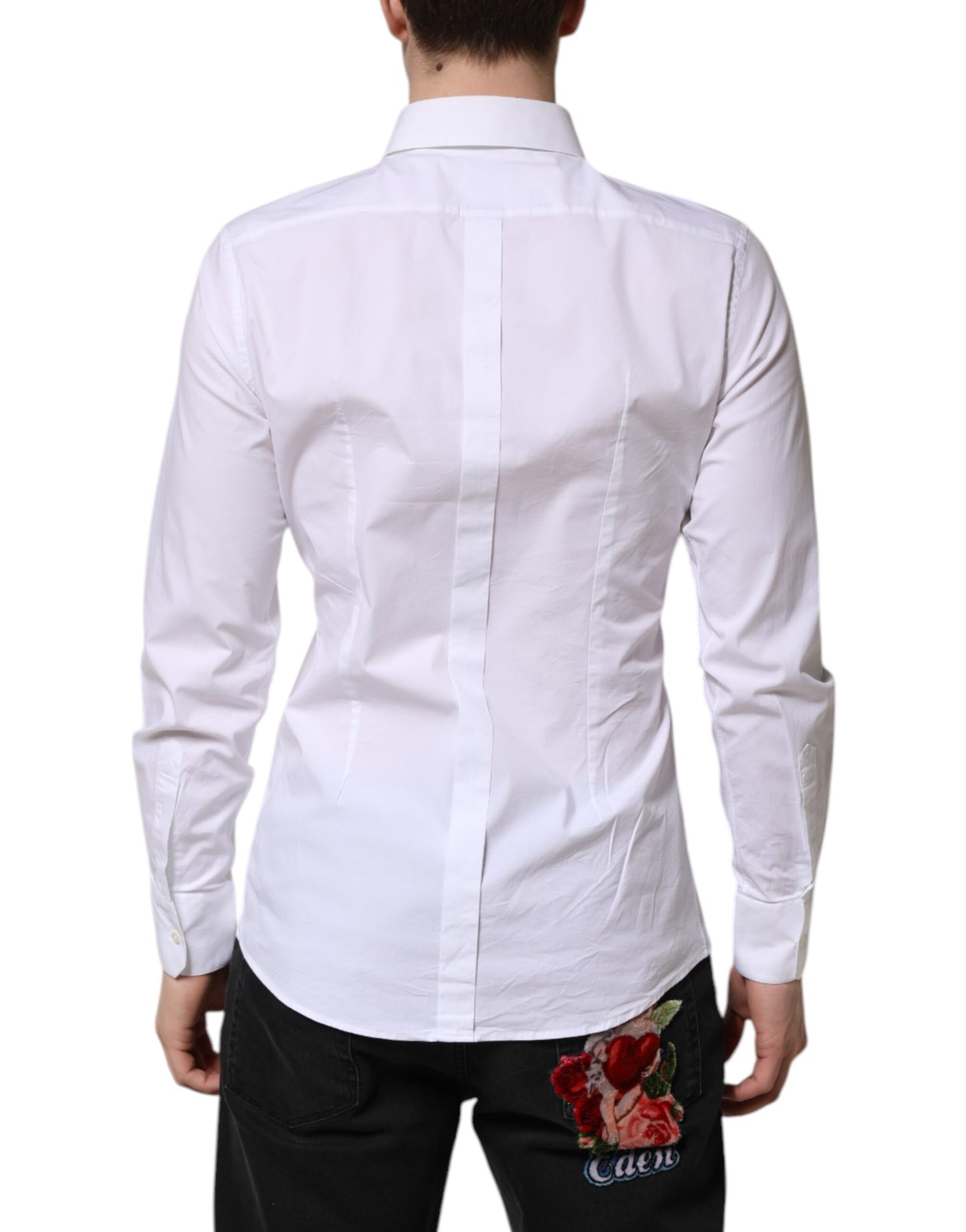 Dolce & Gabbana Camicia formale a maniche lunghe in oro bianco