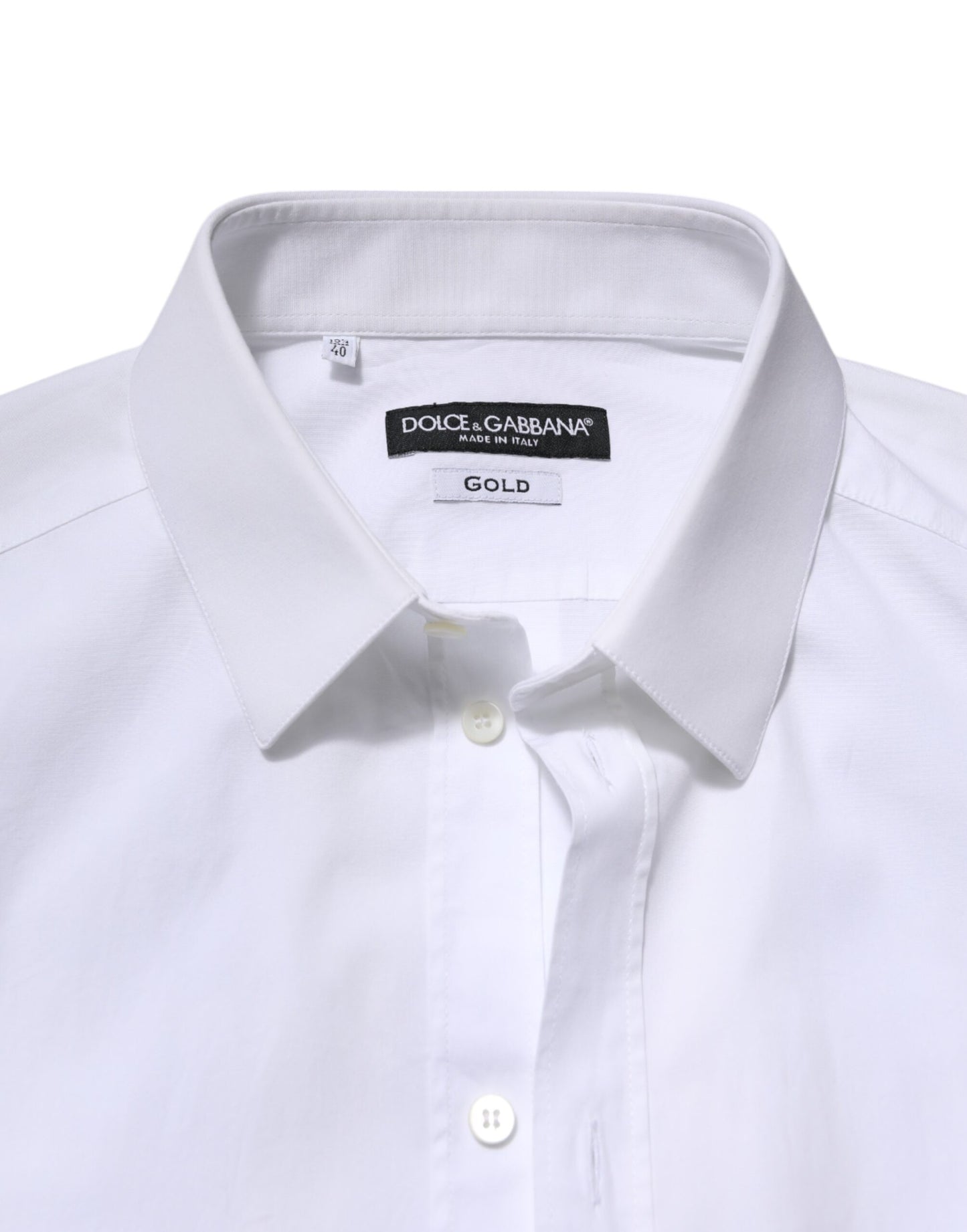 Dolce & Gabbana Camicia formale a maniche lunghe in oro bianco