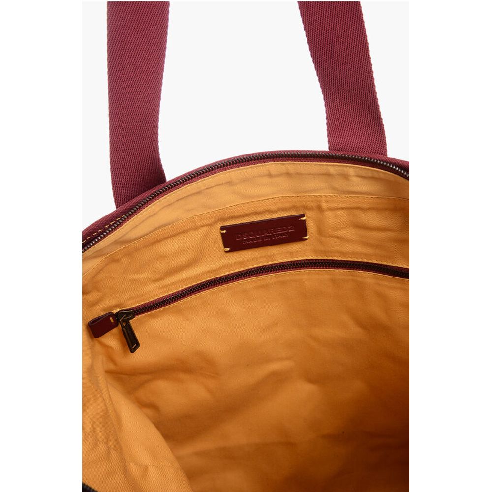 Dsquared² Canvas CATEN Tote Bag with Zipped Closure