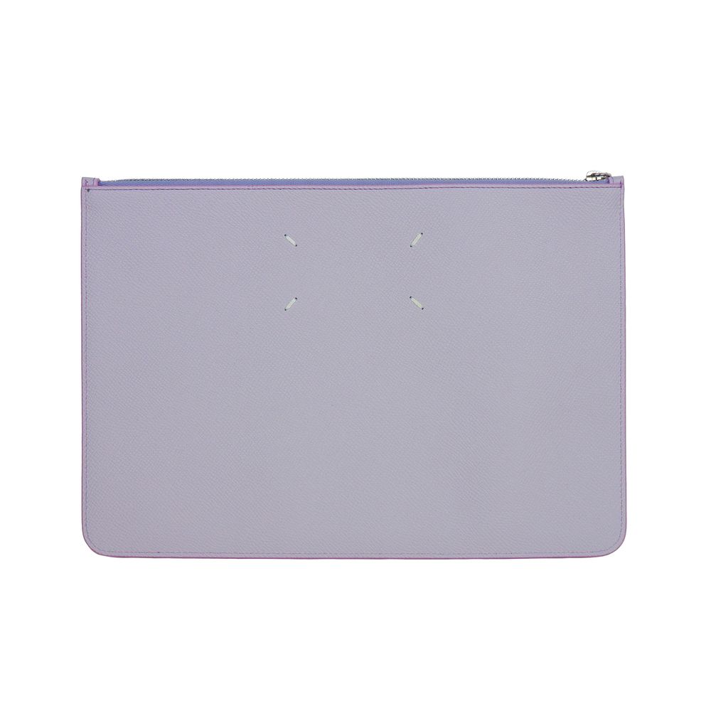 Borsa a mano in pelle di vitello viola Maison Margiela