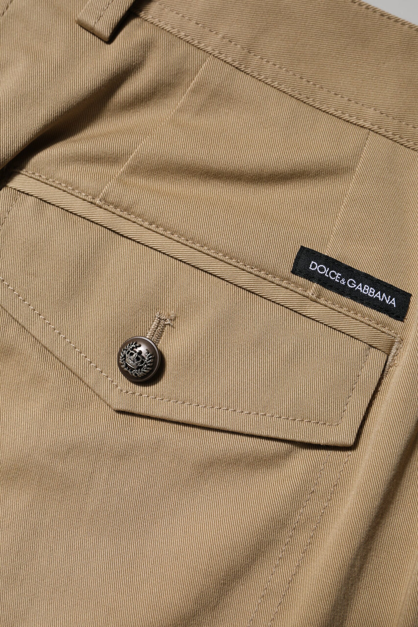 Pantaloni cargo affusolati in cotone marrone Dolce & Gabbana