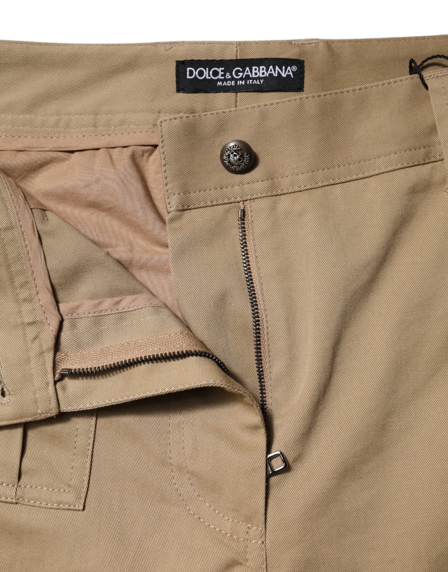 Pantaloni cargo affusolati in cotone marrone Dolce & Gabbana