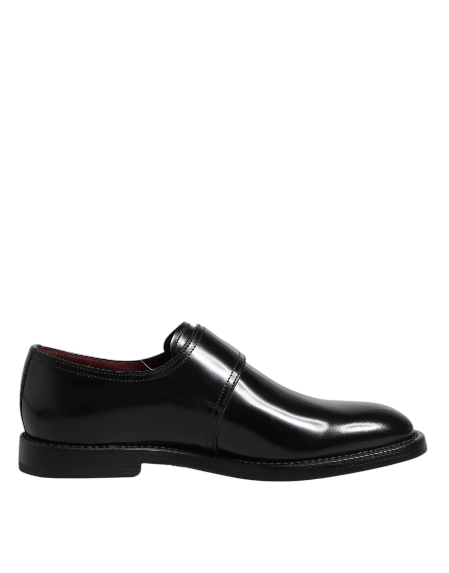 Scarpe eleganti Derby con cinturino alla caviglia in pelle nera Dolce & Gabbana