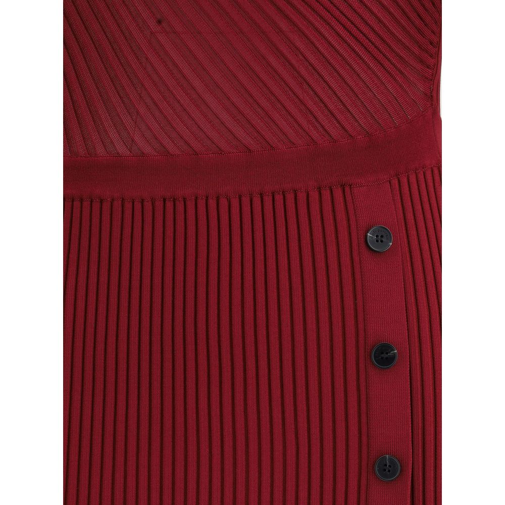 Self-Portrait Ribbed midi Dress