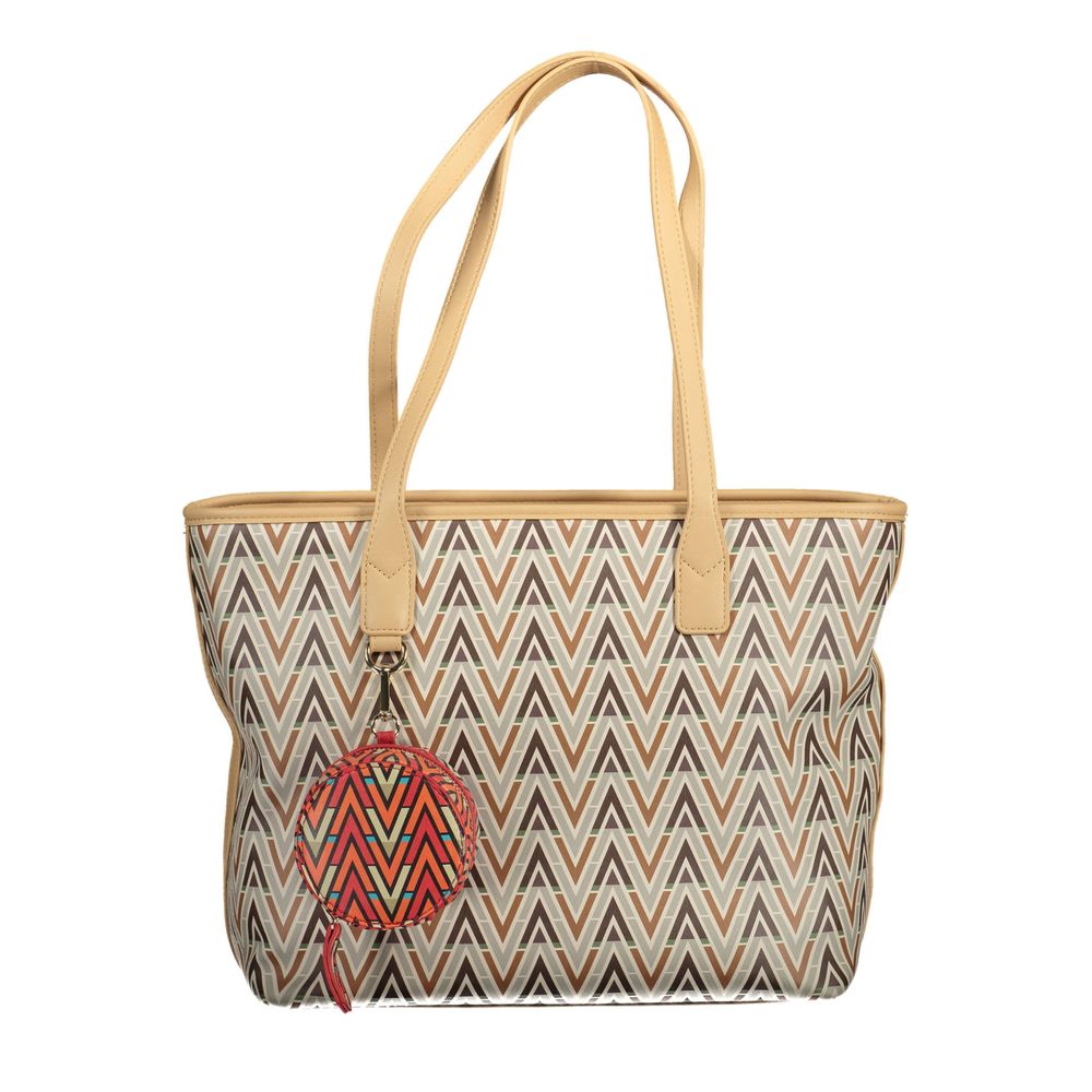 Borsa a mano in polietilene beige Mario Valentino