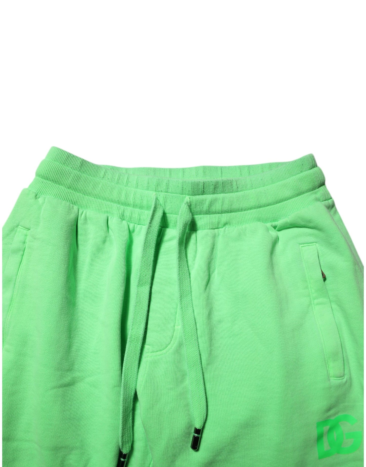 Dolce & Gabbana Green Cotton Men Jogger Sweatpants Pants