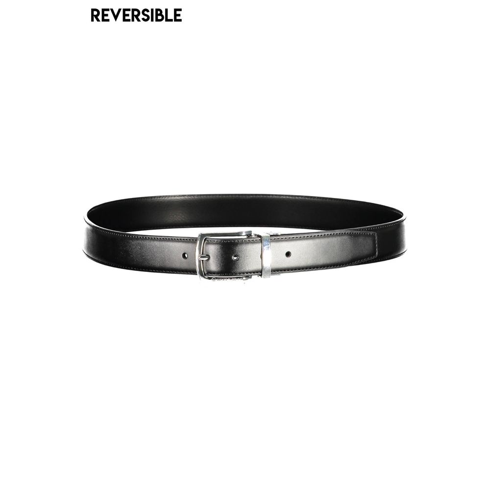Sergio Tacchini Black Leather Belt