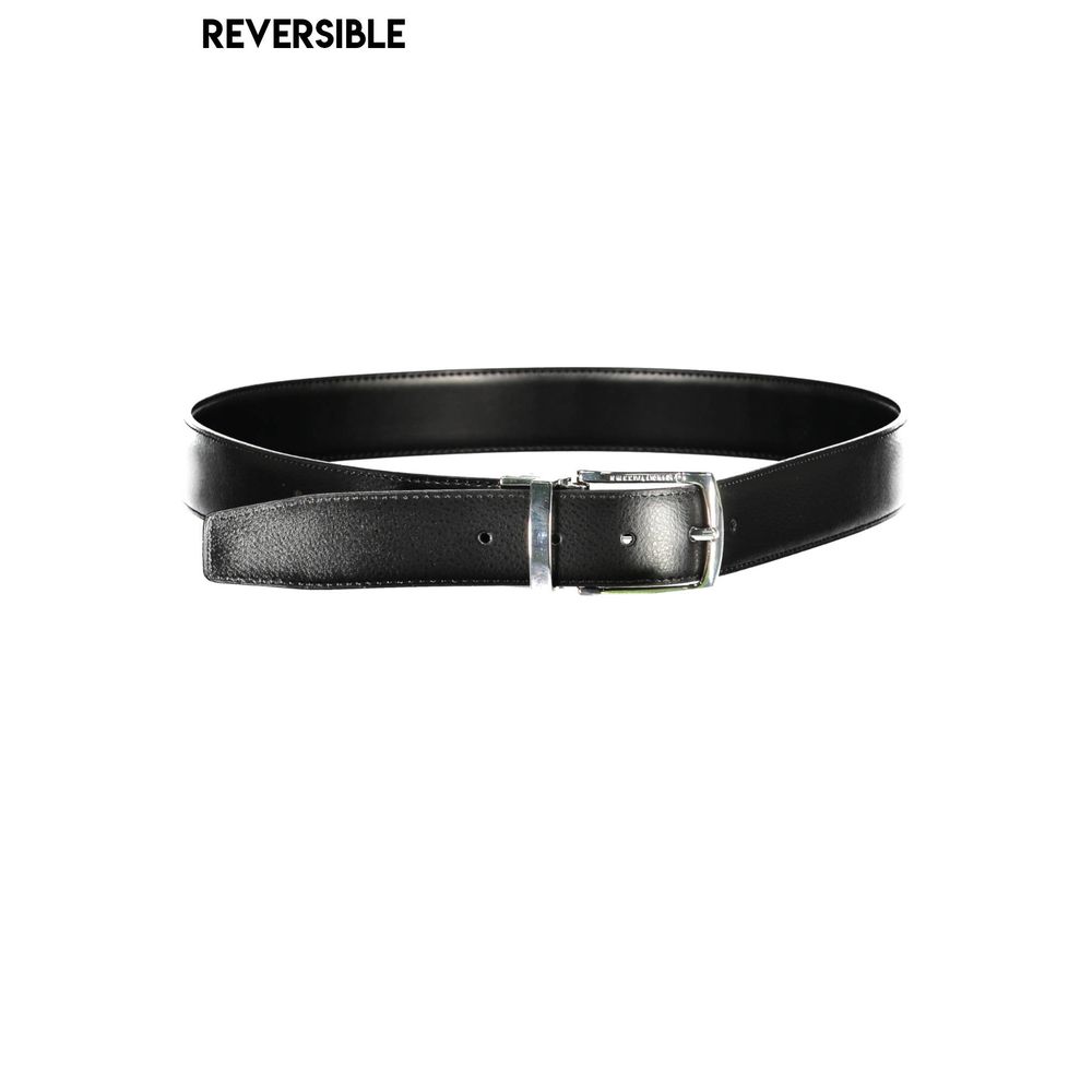 Sergio Tacchini Black Leather Belt