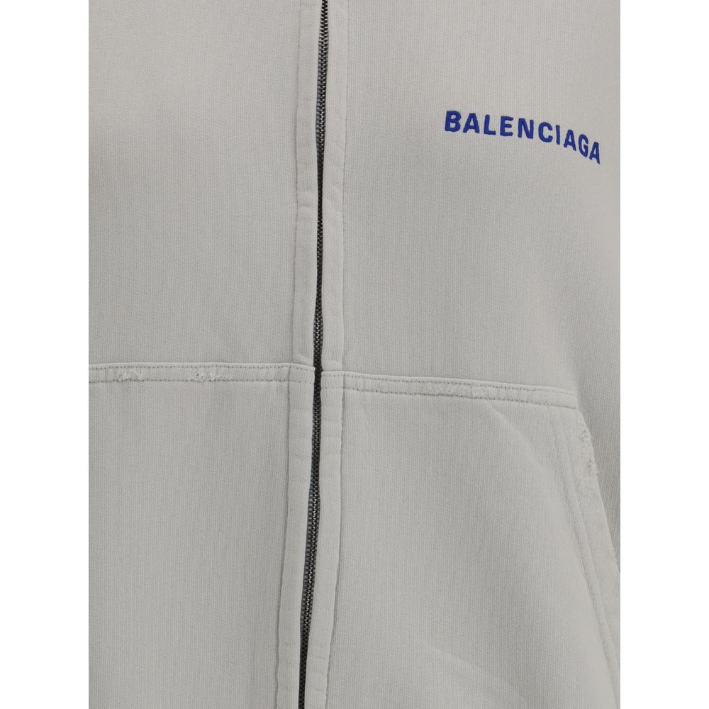 Balenciaga Gray Cotton Sweatshirt
