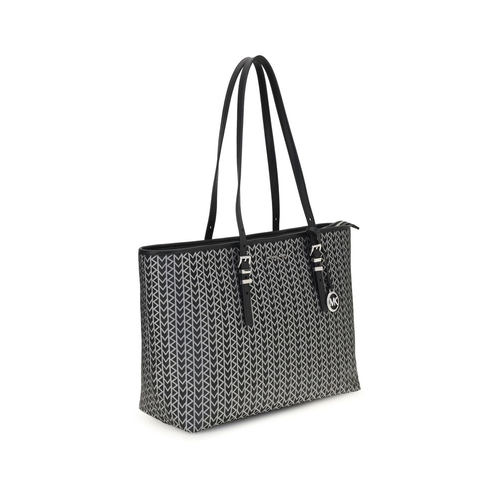 Michael Kors Quinn large jacquard logo Tote Bag