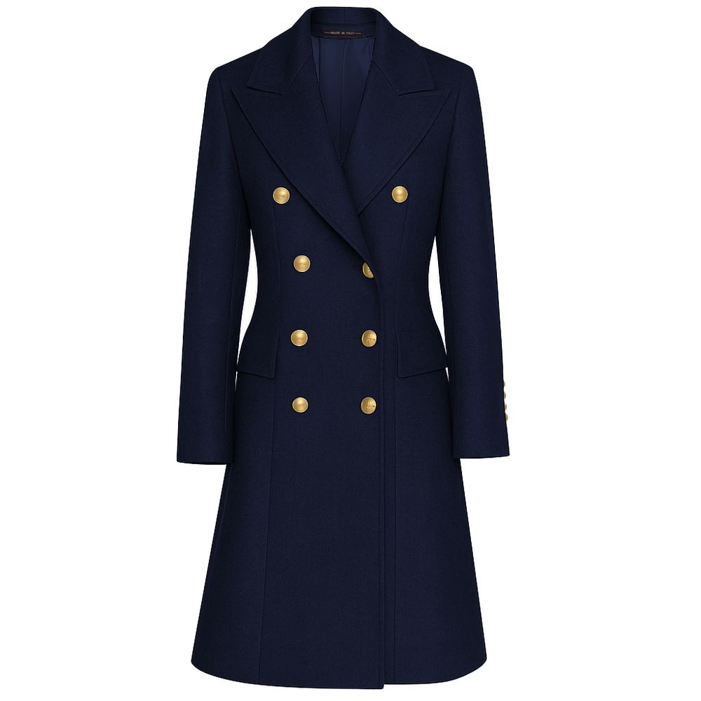 Made in Italy Blue Wool Jackets & Coat
