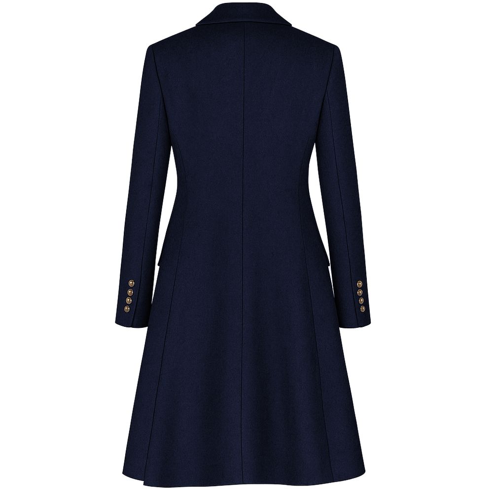 Made in Italy Blue Wool Jackets & Coat