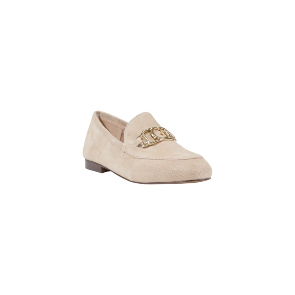 Guess Beige Leather Flat Shoes