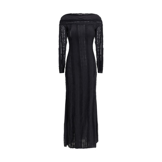 Charo Ruiz Black Cotton Casual Dress
