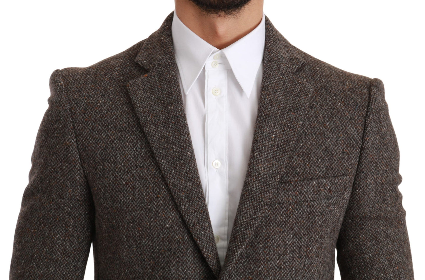 Dolce &amp; Gabbana Brown Jacket Formal Coat Wool Blazer