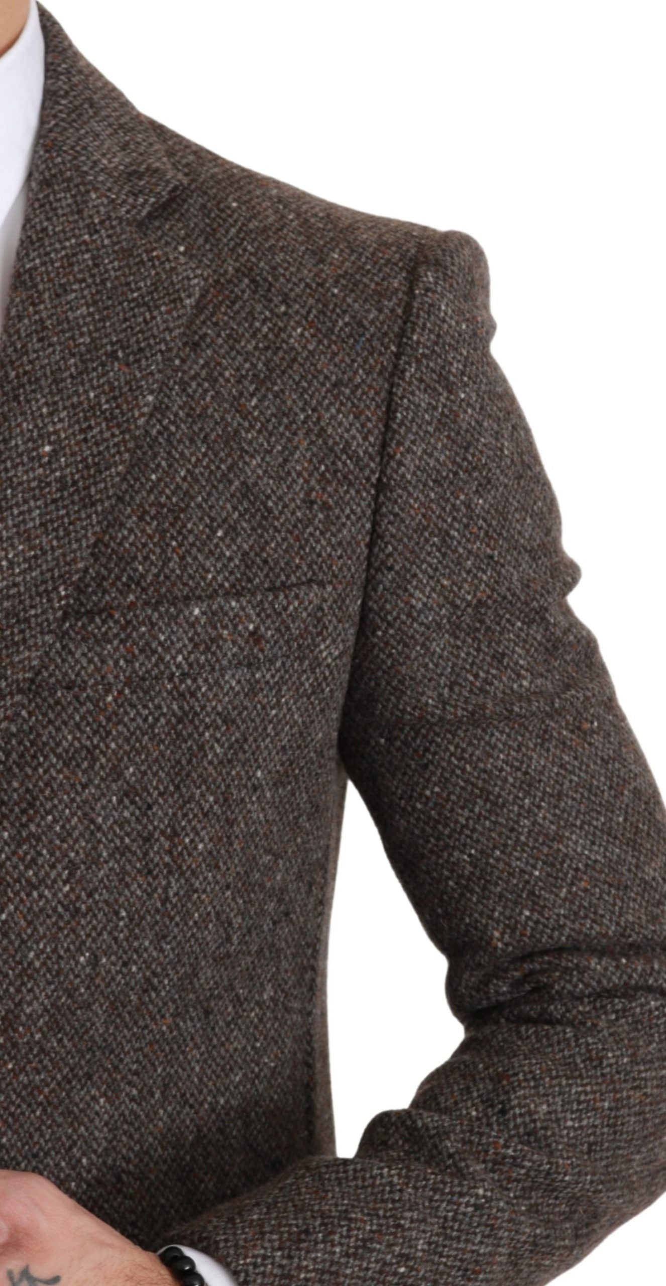 Dolce &amp; Gabbana Brown Jacket Formal Coat Wool Blazer