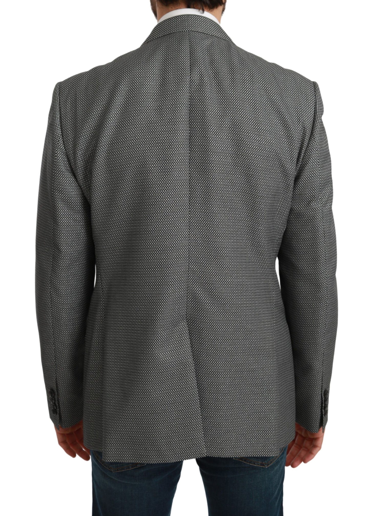 Dolce &amp; Gabbana Gray Slim Fit Formal MARTINI Blazer