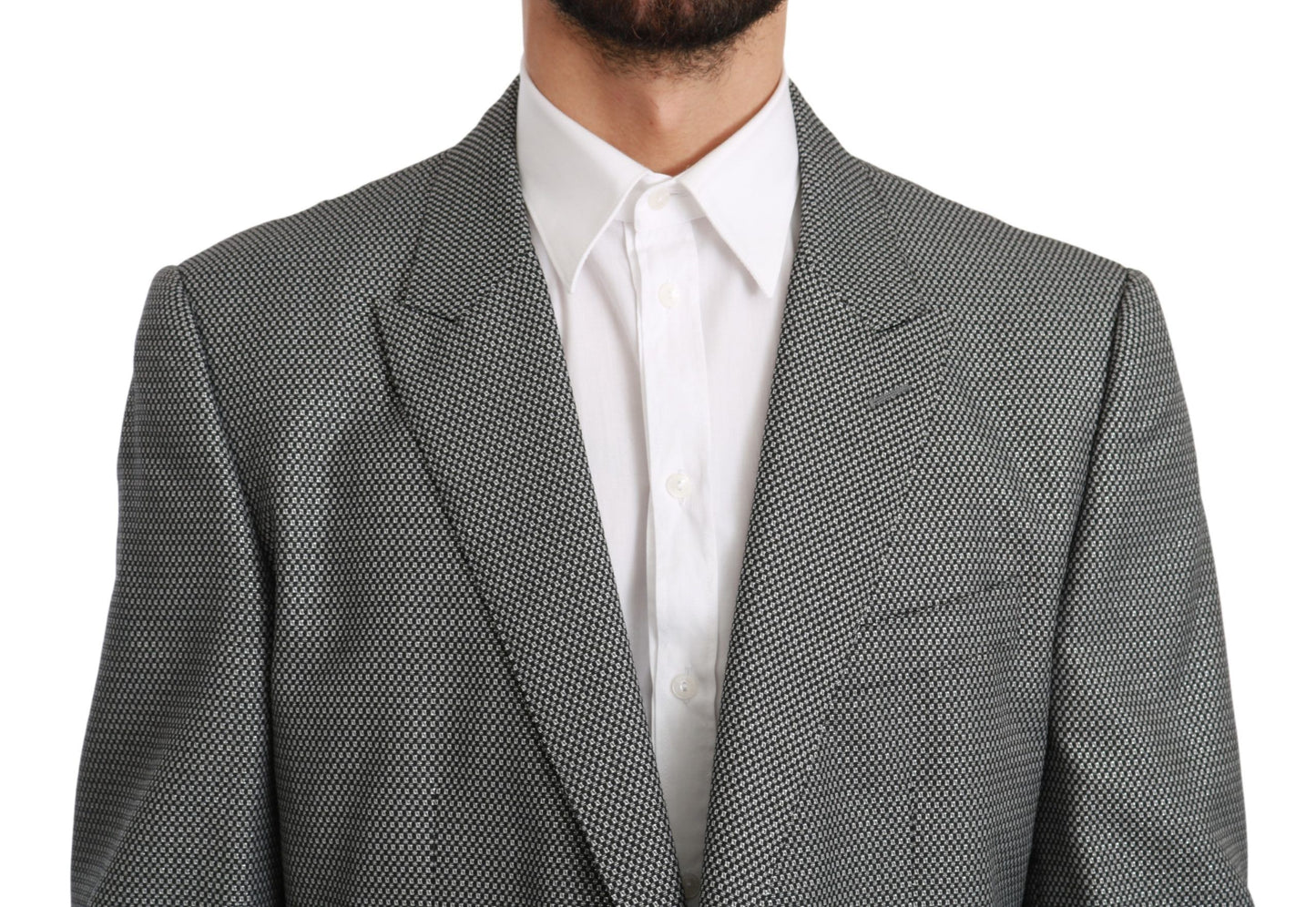 Dolce &amp; Gabbana Gray Slim Fit Formal MARTINI Blazer