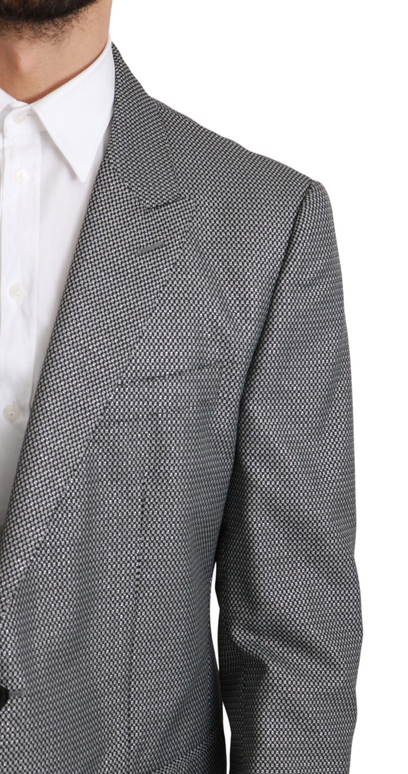 Dolce &amp; Gabbana Gray Slim Fit Formal MARTINI Blazer