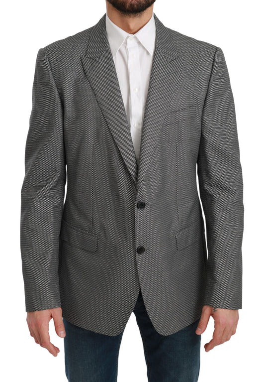 Dolce &amp; Gabbana Gray Slim Fit Formal MARTINI Blazer