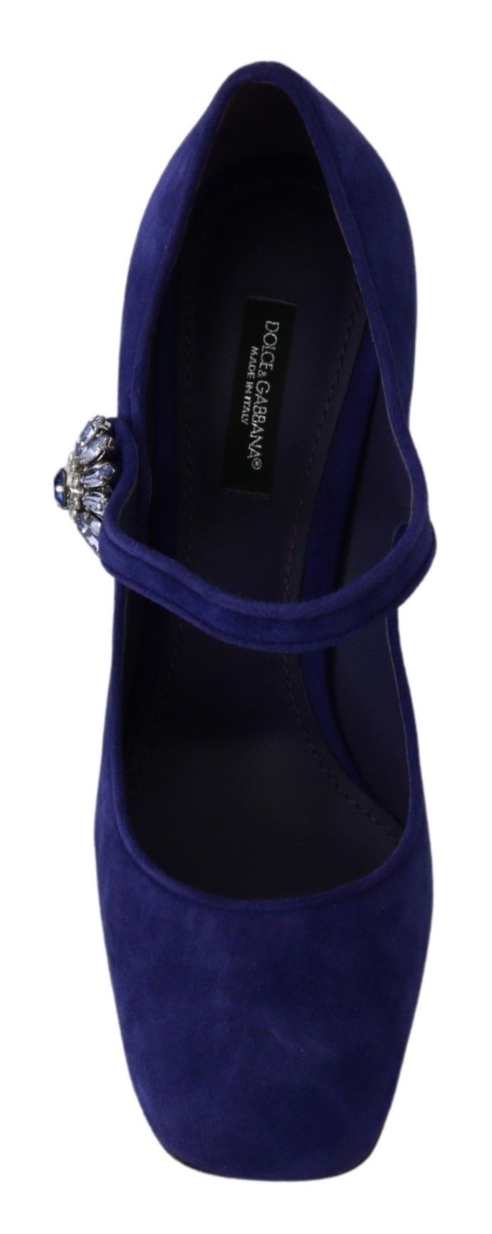 Dolce &amp; Gabbana Purple Suede Crystal Pumps Heels Shoes