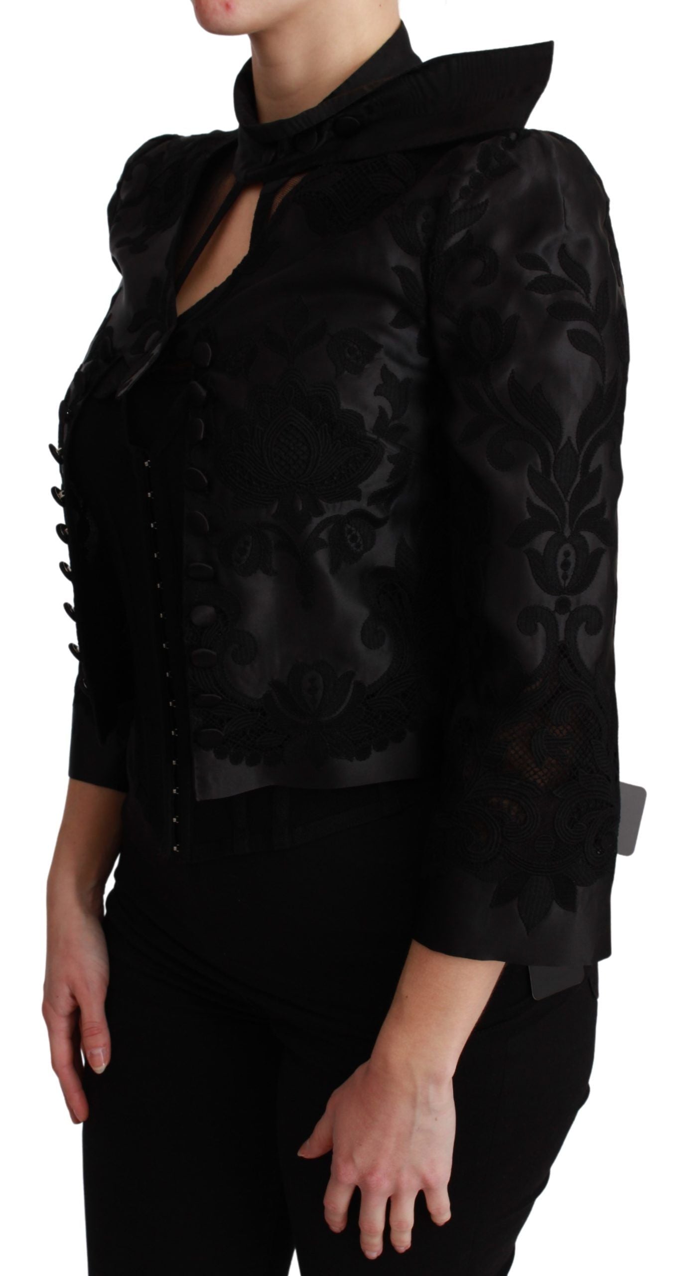 Dolce &amp; Gabbana Exquisiter Korsett-Blazer aus Jacquard mit Blumenmuster