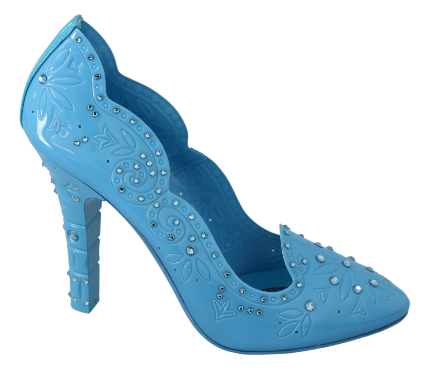 Dolce &amp; Gabbana Kristallverzierte blaue Cinderella-Pumps