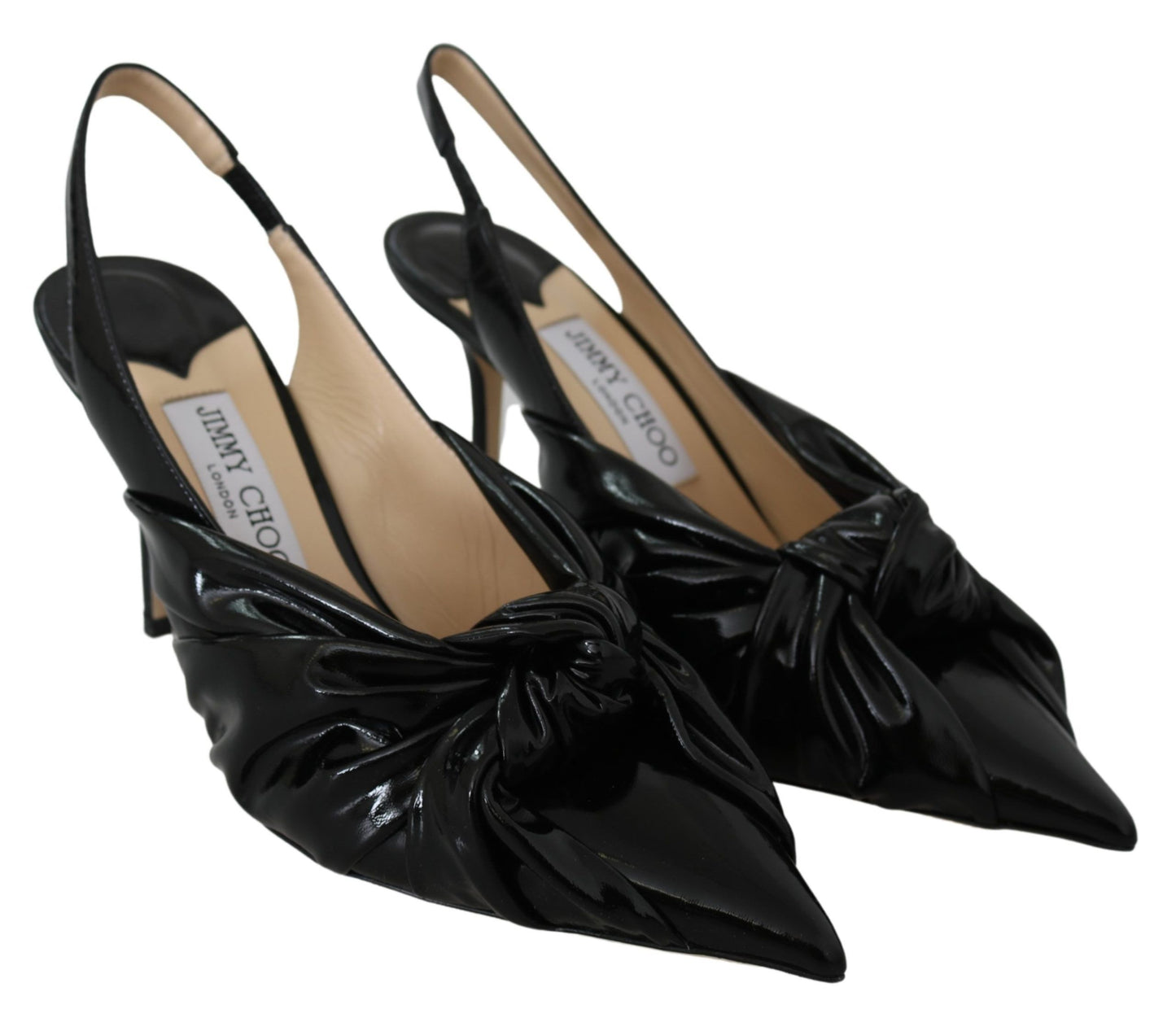 Jimmy Choo Elegante schwarze Lederpumps mit spitzer Zehenpartie