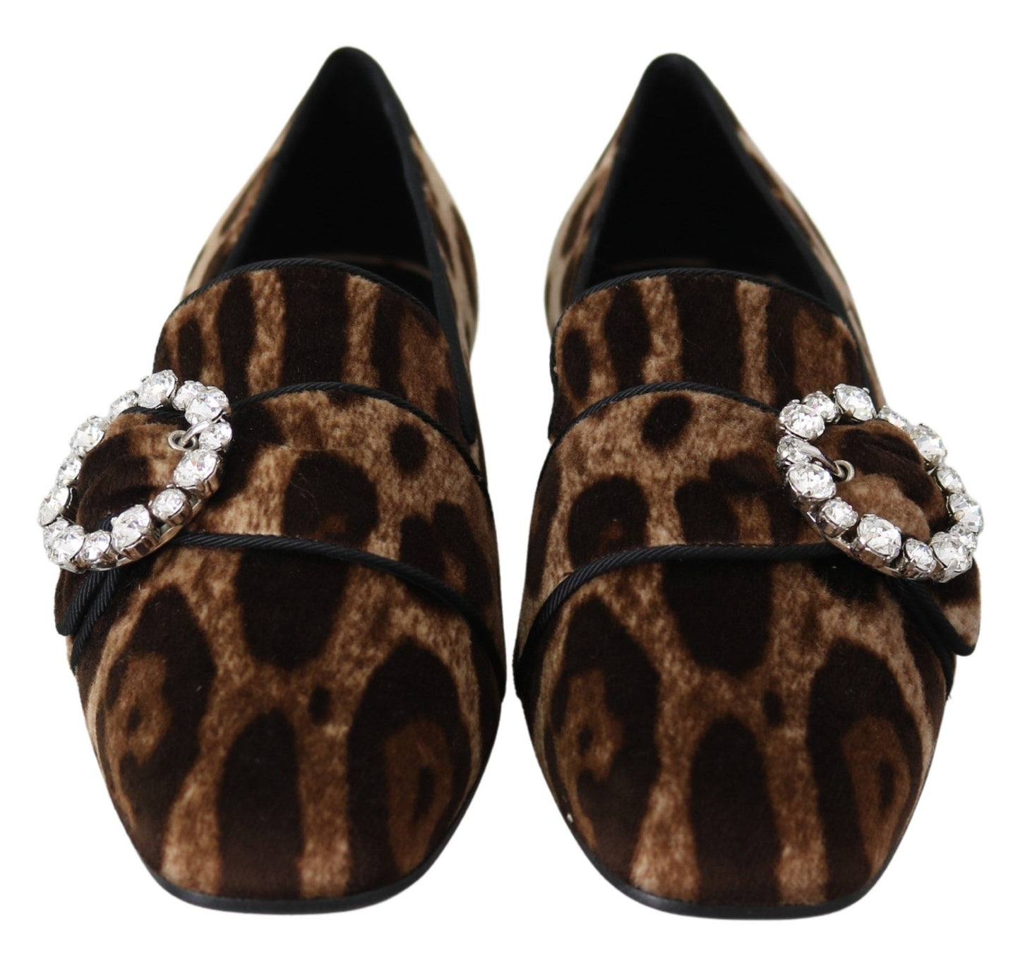 Dolce &amp; Gabbana Loafer mit Leopardenmuster und Kristallverzierung