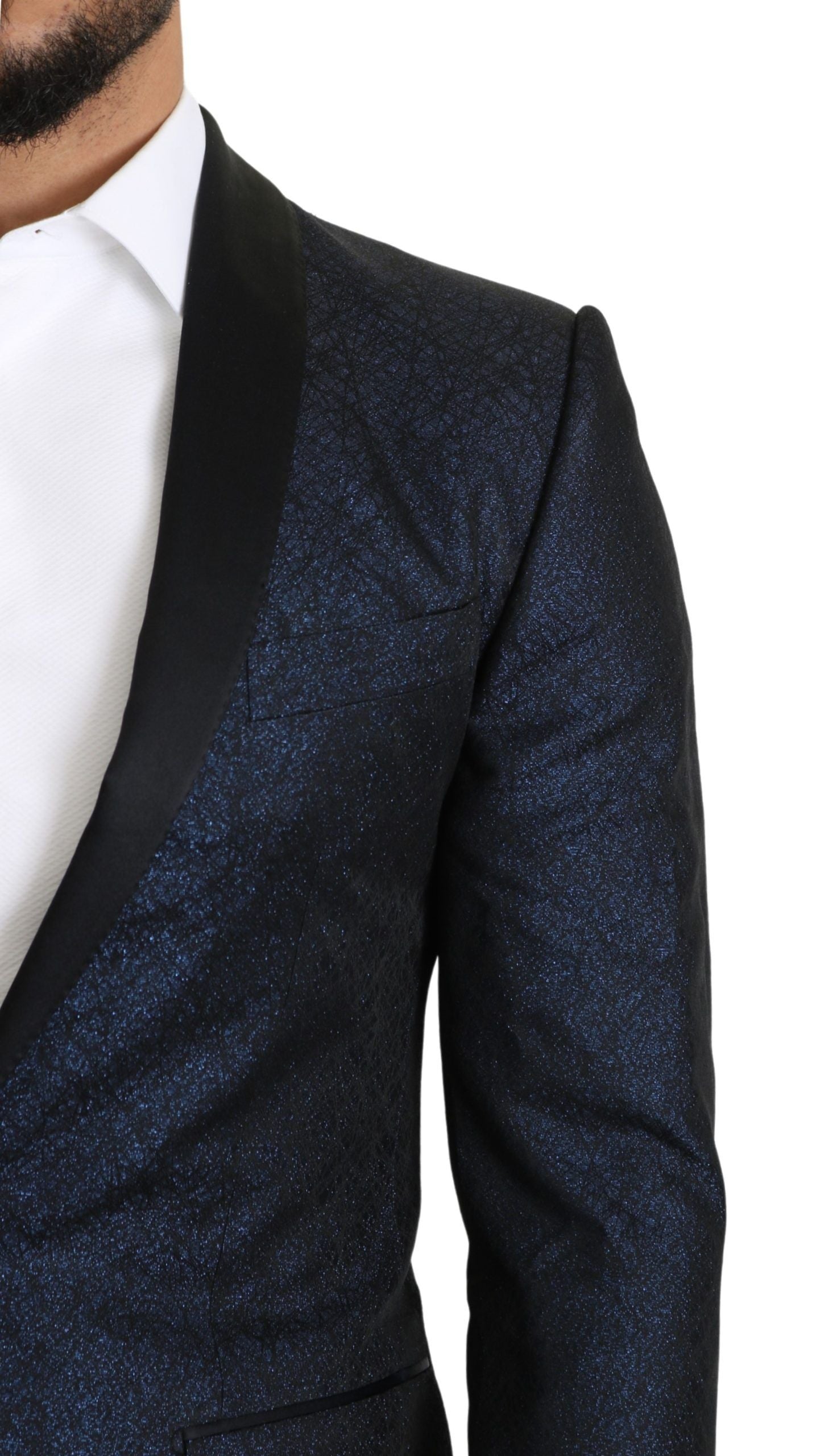 Dolce &amp; Gabbana Blue Slim Fit Jacket Coat MARTINI Blazer