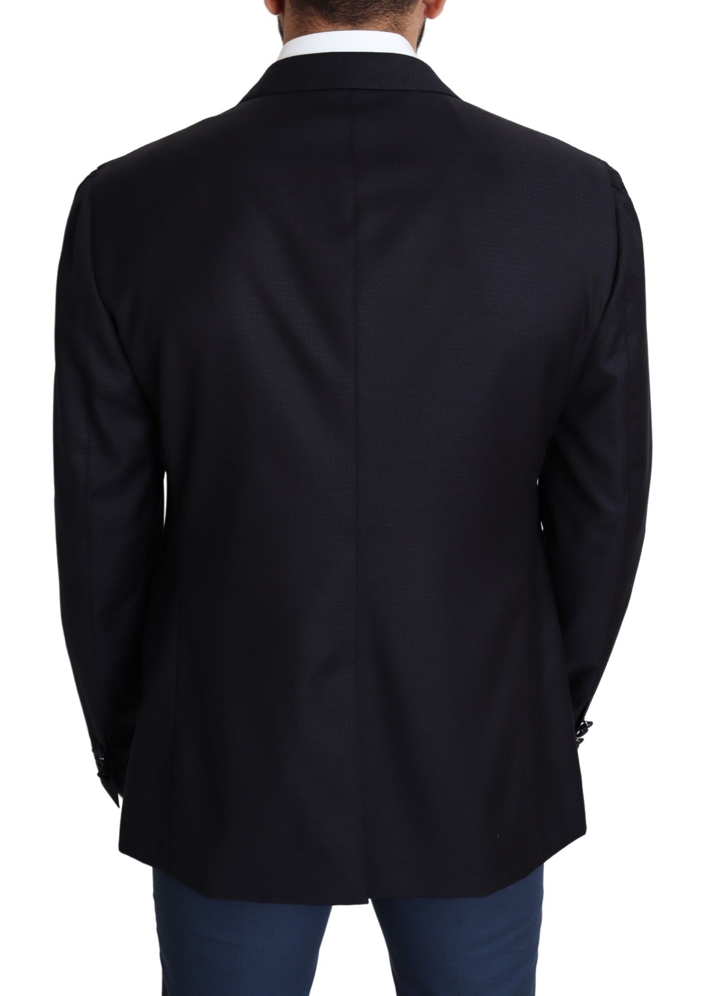 Dolce &amp; Gabbana Black Wool Single Breasted NAPLES Blazer