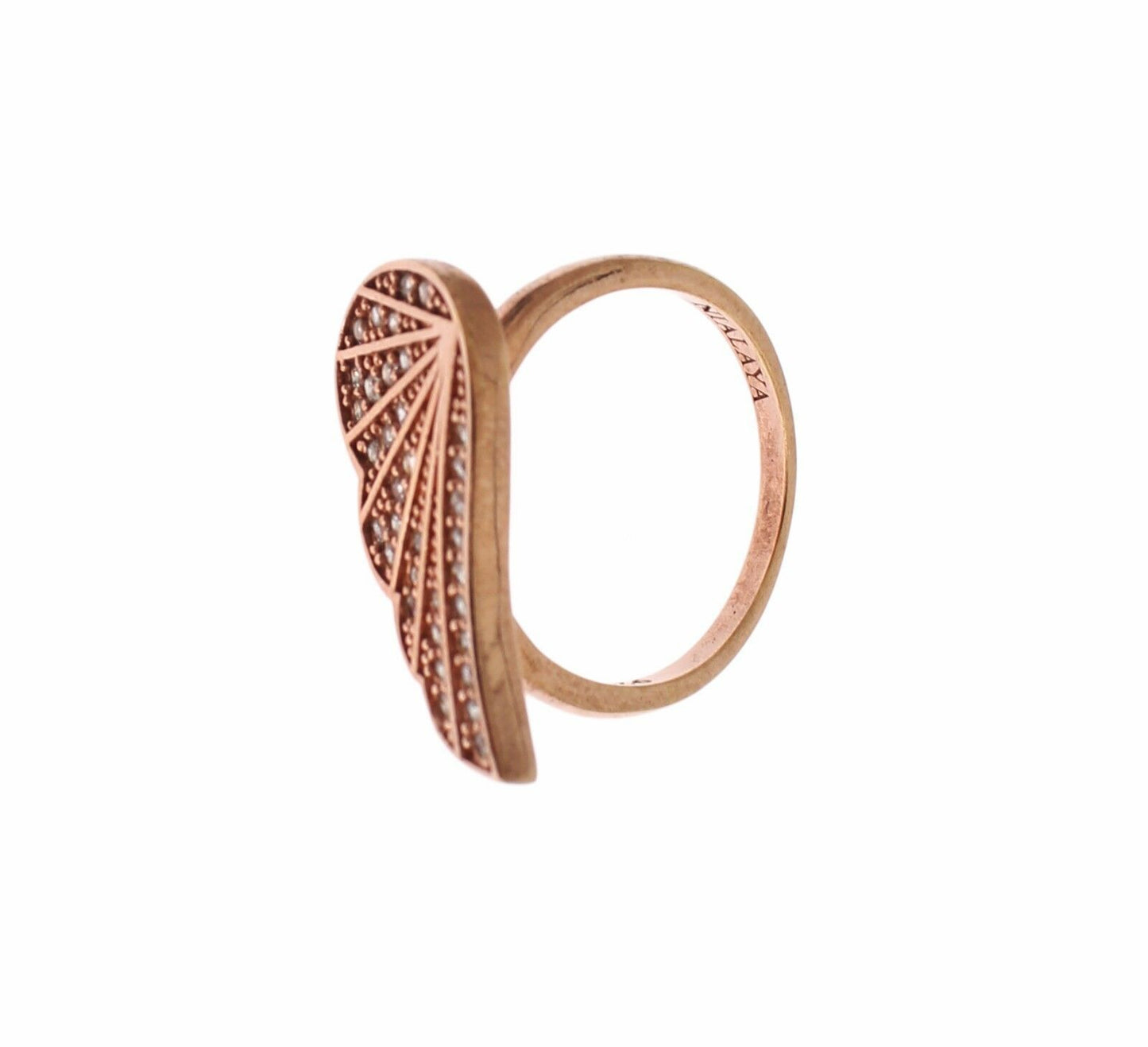 Nialaya Eleganter Ring aus Roségold mit CZ-Kristallen