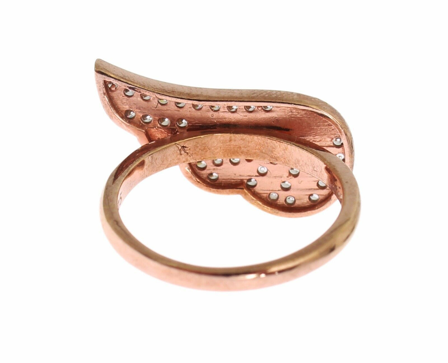 Nialaya Eleganter Ring aus Roségold mit CZ-Kristallen