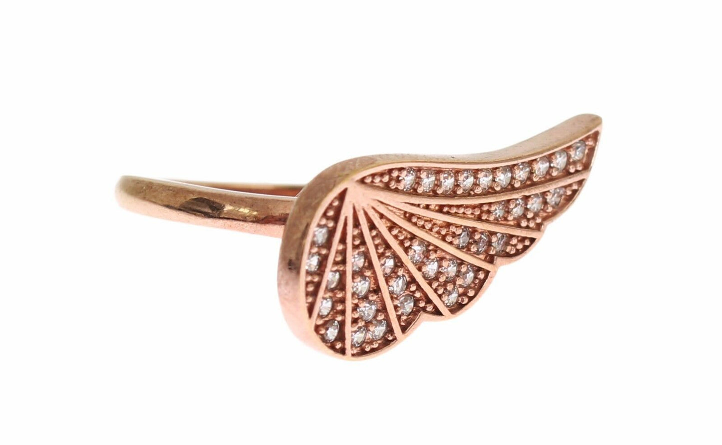 Nialaya Eleganter Ring aus Roségold mit CZ-Kristallen