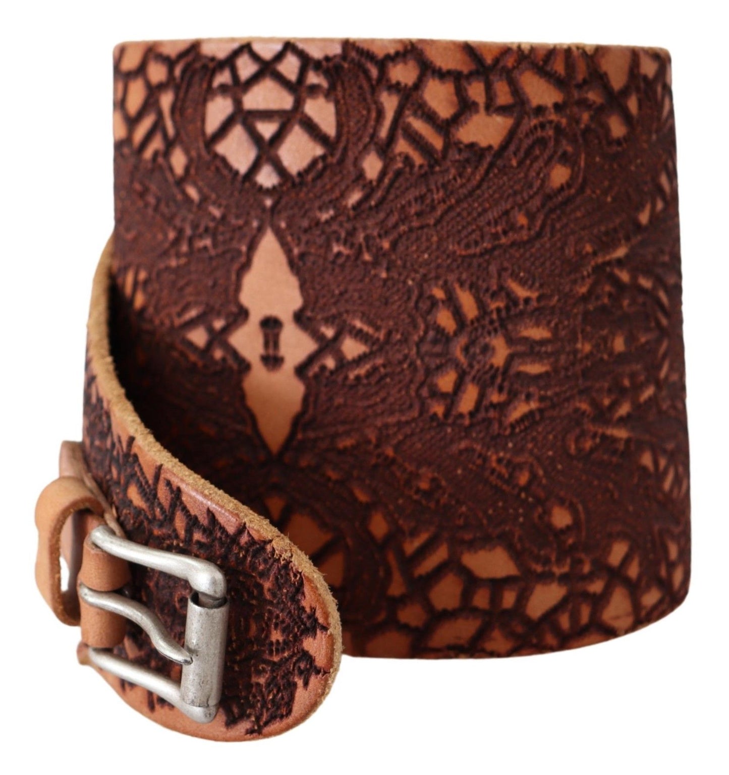 Scervino Street Elegant Brown Leather Fashion Belt