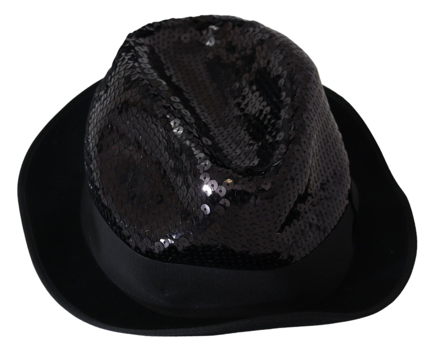 Dolce &amp; Gabbana Eleganter Fedora-Hut mit schwarzen Pailletten