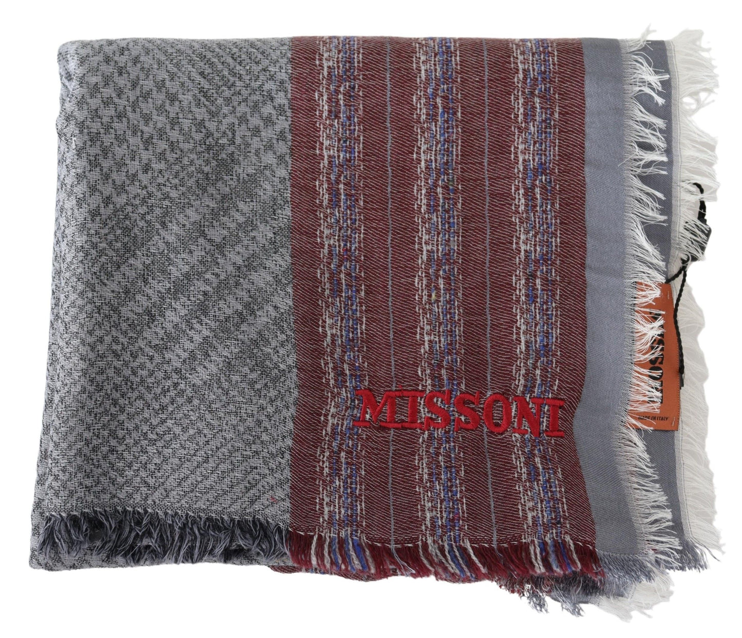 Missoni Chic Designer-Schal aus mehrfarbiger Wollmischung