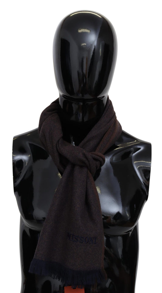 Missoni Brown 100% Cashmere Unisex Scarf