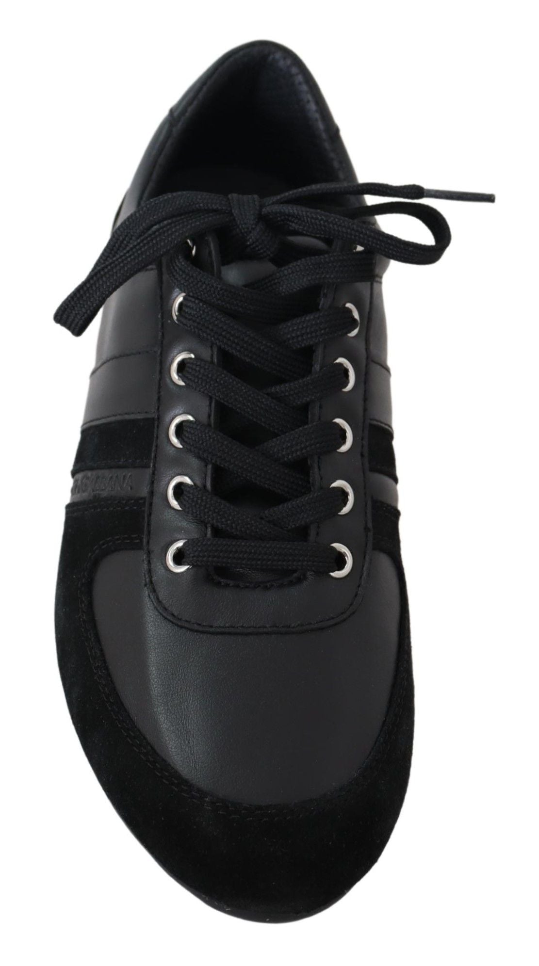 Dolce &amp; Gabbana Elegante Sport-Sneaker aus schwarzem Leder