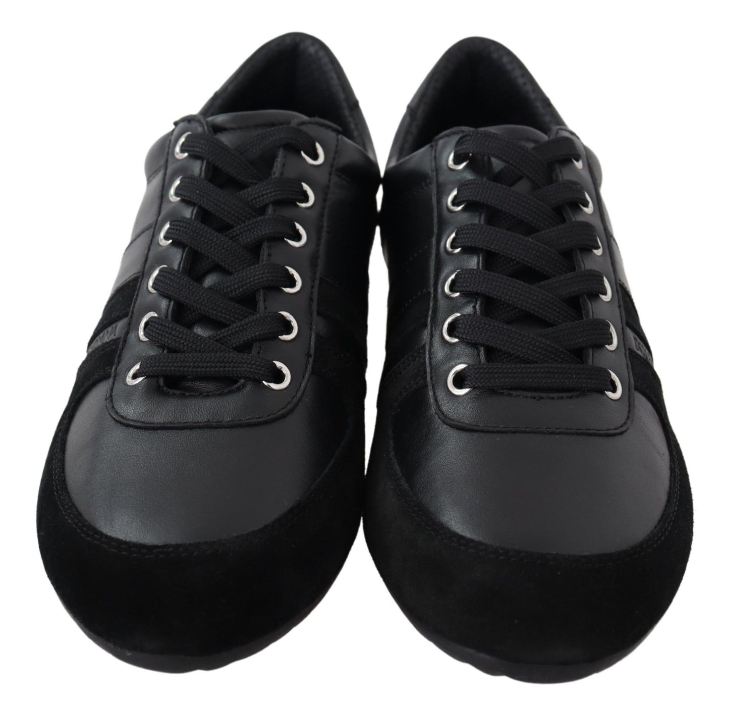 Dolce &amp; Gabbana Elegante Sport-Sneaker aus schwarzem Leder