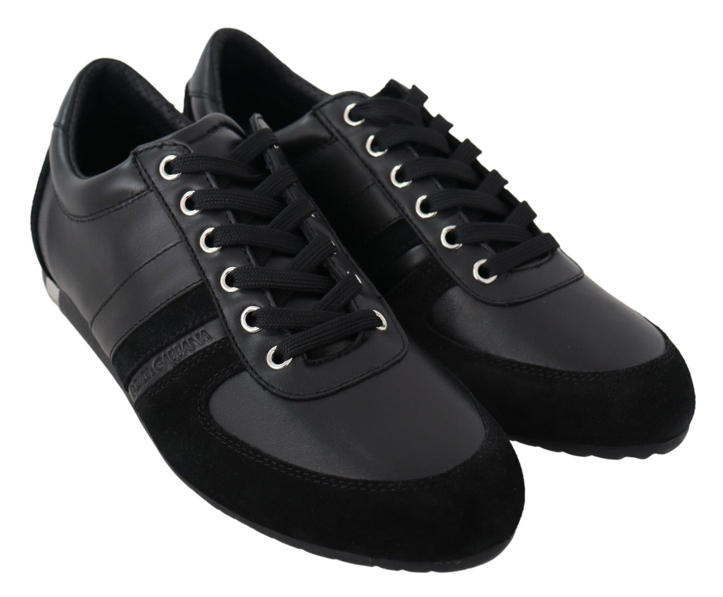 Dolce &amp; Gabbana Elegante Sport-Sneaker aus schwarzem Leder