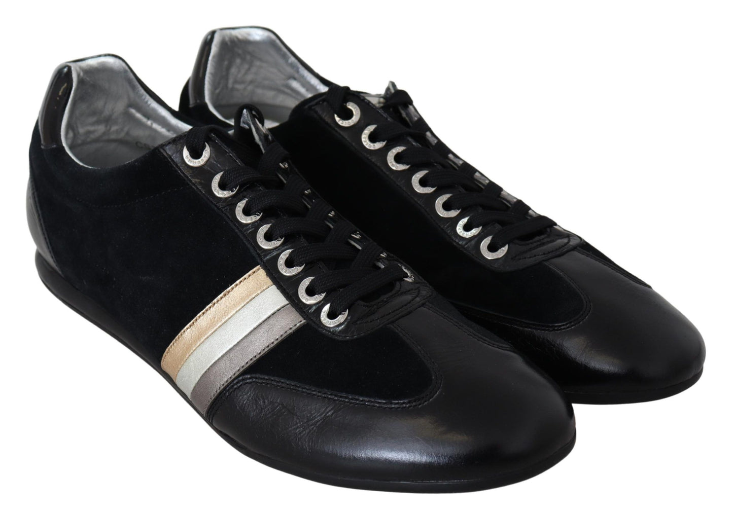 Dolce &amp; Gabbana Elegante Sport-Sneaker aus schwarzem Leder